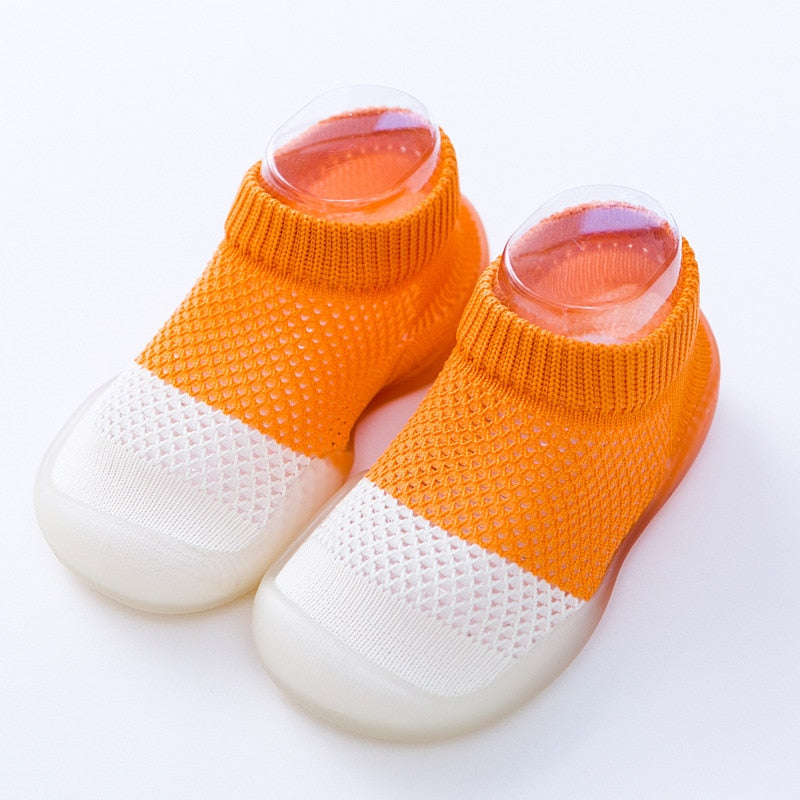 Fröhlich & bunt - Anti-Rutsch Baby-Schuh-Socken (7245651640488)