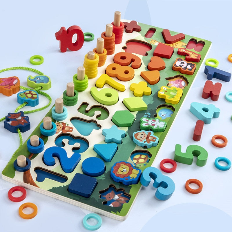 Montessori Puzzle - Holzpuzzle, Lernspiel