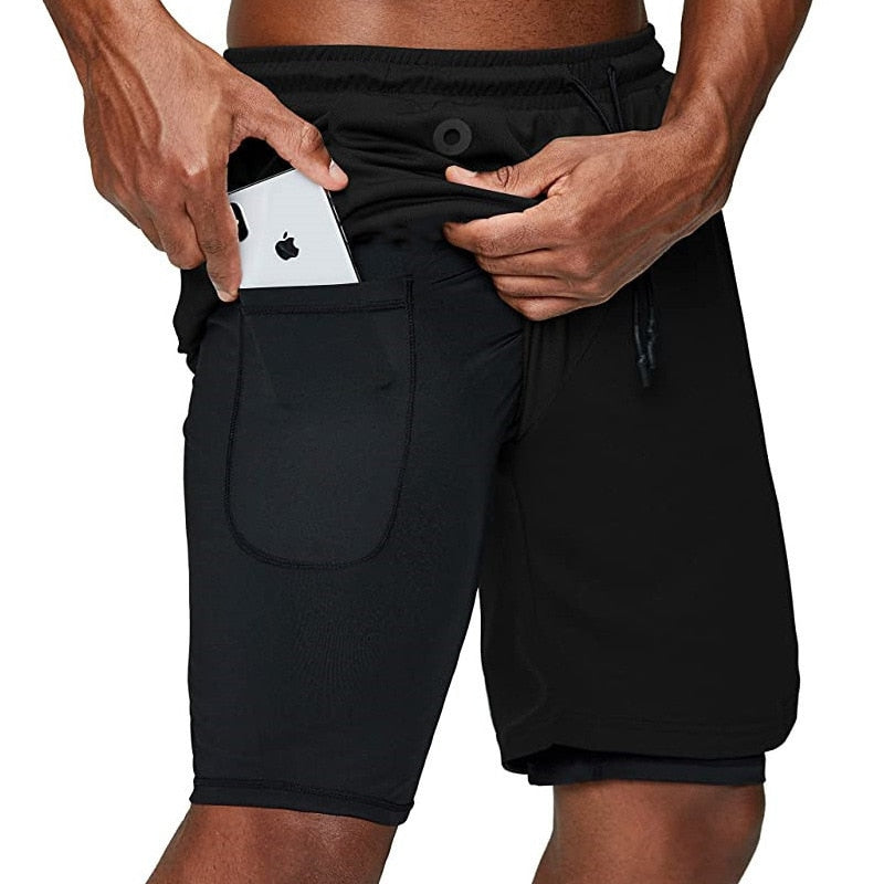 Sport Hosen für Männer || 2-in-1 Fitness Kompression Hosen