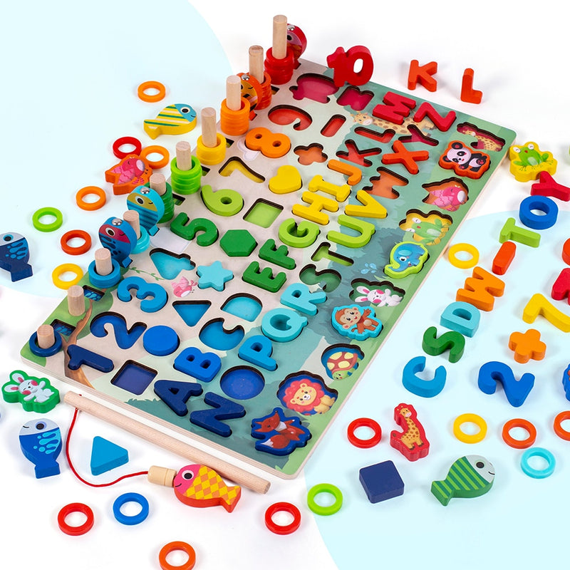 Montessori Puzzle - Holzpuzzle, Lernspiel